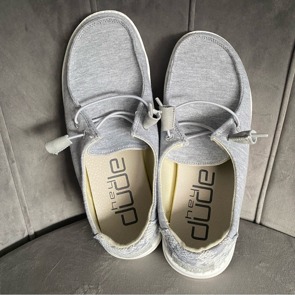 NWOT gray Hey Dudes